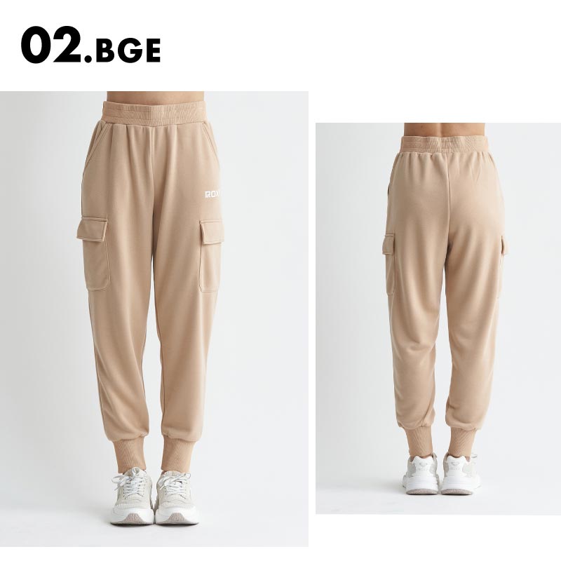 ROXY/ロキシー レディース カーゴパンツ DOWN TO EARTH PANTS 2024 SPRING FITNESS RPT241551 速乾  UVカット 裏起毛 太め ゆったり スポーティ フィットネス ランニング おしゃれ 大きめ 女性用