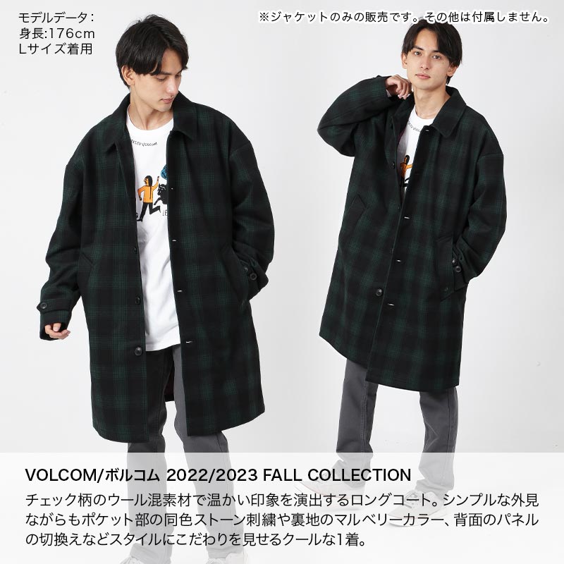 VOLCOM/ボルコム メンズ ロングコート ジャケット A1732206 襟付き