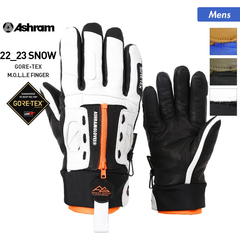 ASHRAM Men's GORE-TEX Snowboarding Gloves 5 Fingers ASRM22W08の